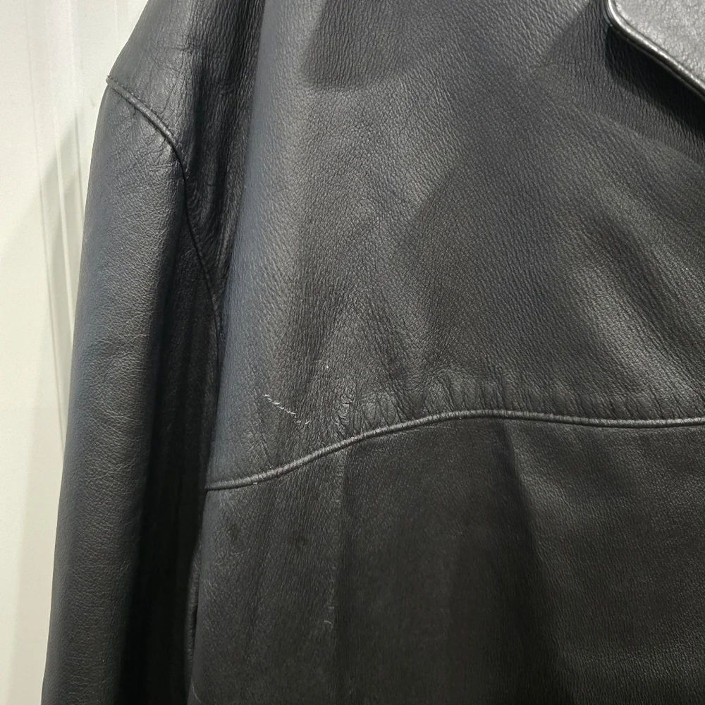 Collezione Leather Coat Mens Sz 4XLT Black - Picture 7 of 13